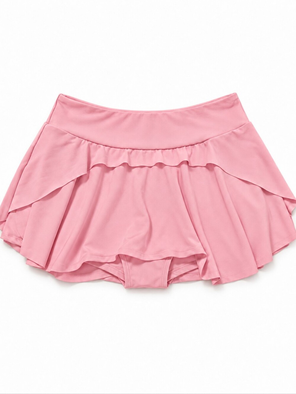 SHEIN Pink Ruffle Skirted Bikini Bottom Swim Skirt Size M